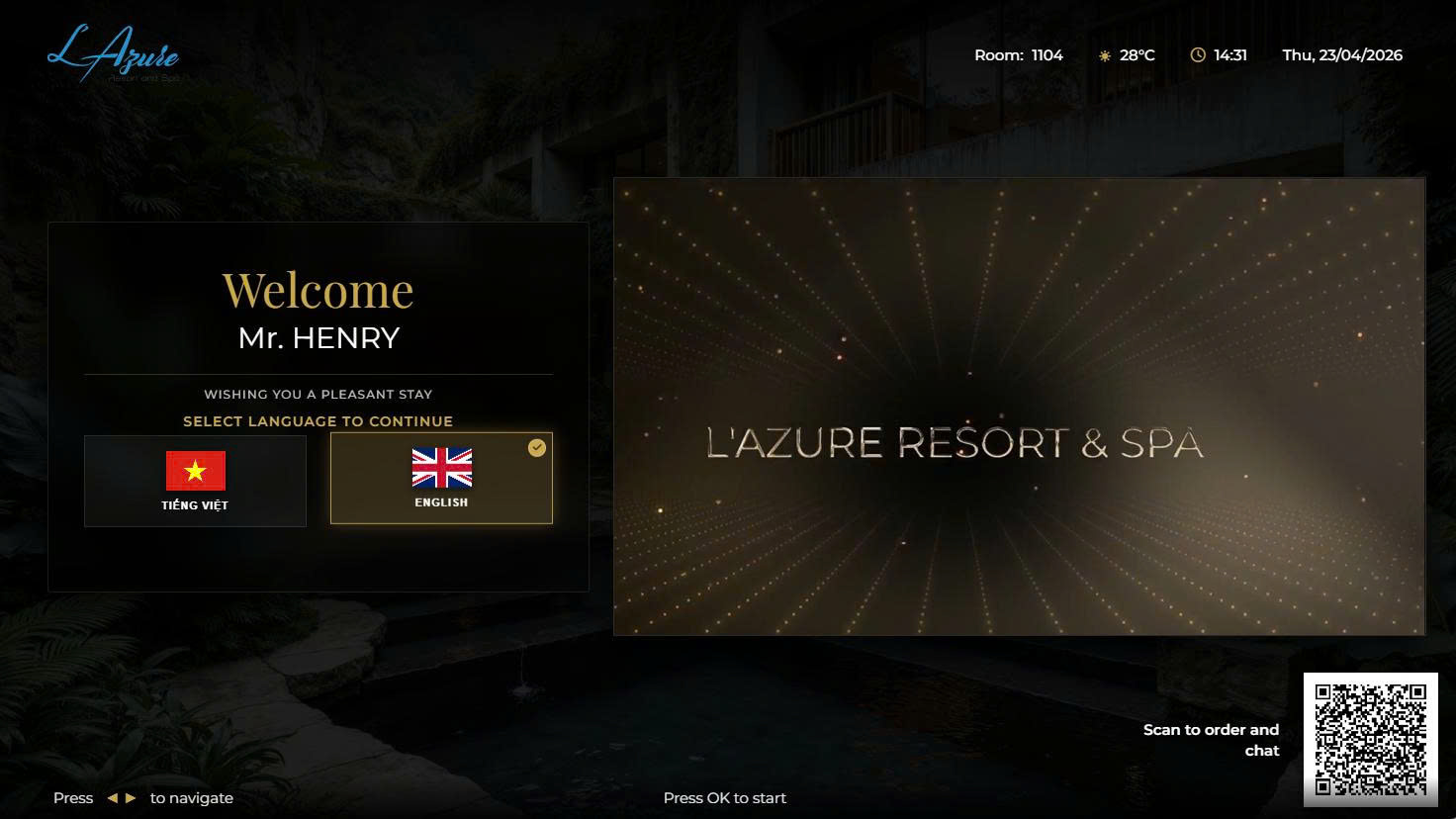 Luxury Welcome UI Design